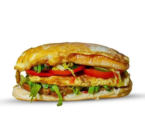 Chicken Shami Egg Burger
